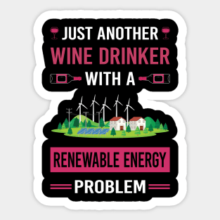 Wine Drinker Renewable Energy Sticker